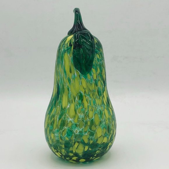 Hand Blown Glass Art Pear Figurine Decor - Picture 2 of 5